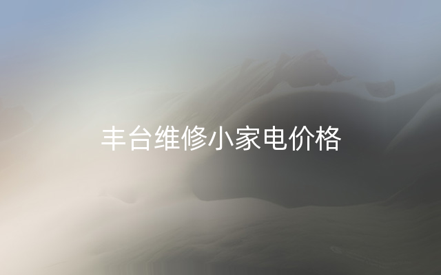 丰台维修小家电价格