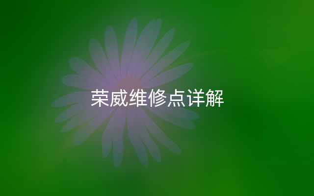 荣威维修点详解