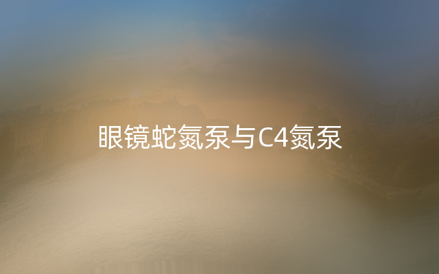 眼镜蛇氮泵与C4氮泵