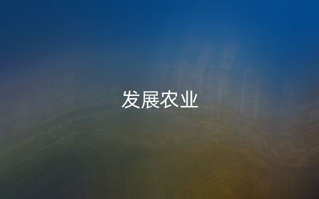 发展农业