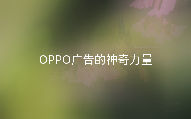 OPPO广告的神奇力量
