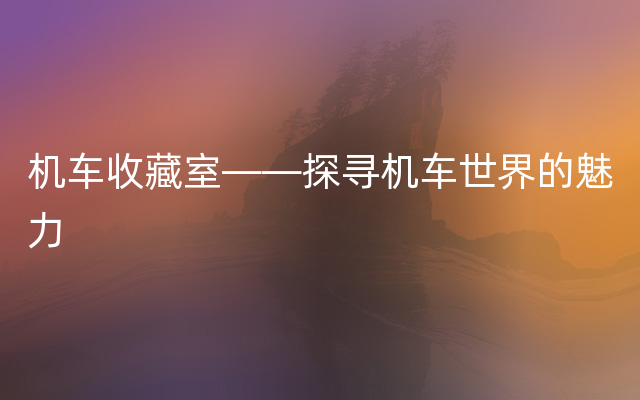 机车收藏室——探寻机车世界的魅力