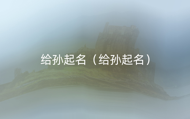 给孙起名（给孙起名）