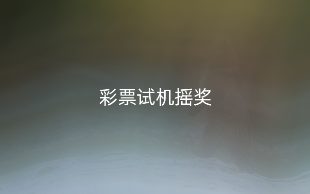 彩票试机摇奖