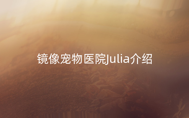 镜像宠物医院Julia介绍