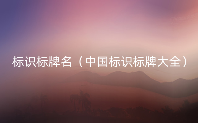 标识标牌名（中国标识标牌大全）