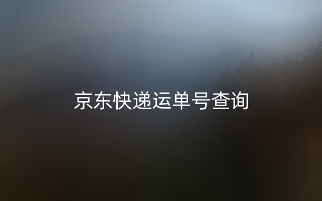 京东快递运单号查询