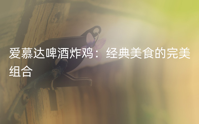 爱慕达啤酒炸鸡：经典美食的完美组合