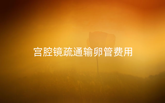 宫腔镜疏通输卵管费用