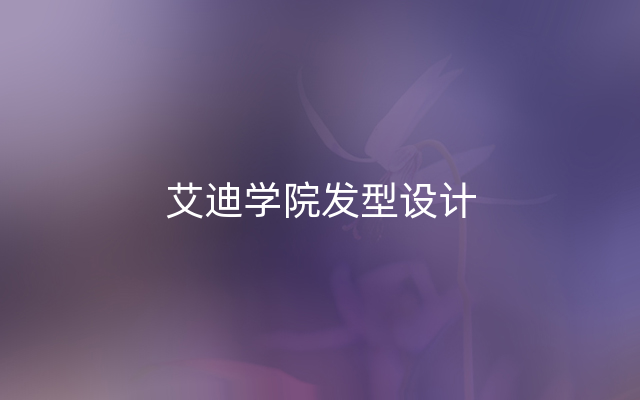 艾迪学院发型设计