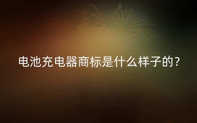 电池充电器商标是什么样子的？