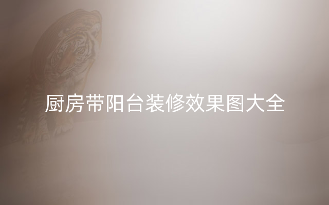 厨房带阳台装修效果图大全