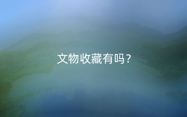 文物收藏有吗？