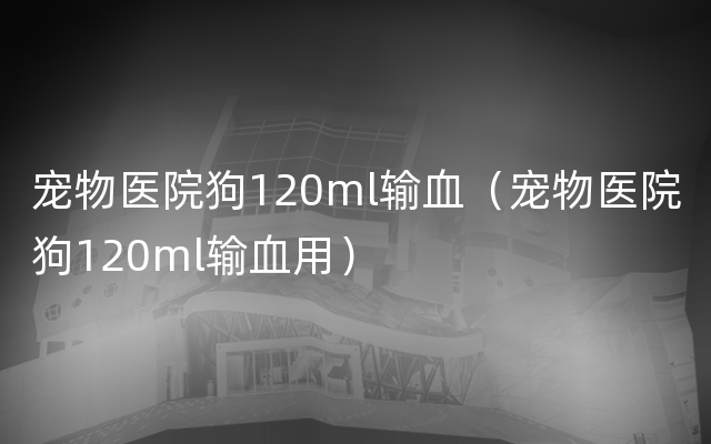 宠物医院狗120ml输血（宠物医院狗120ml输血用）