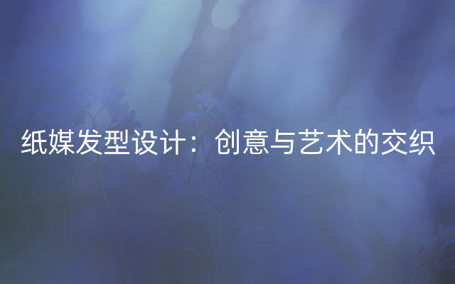 纸媒发型设计：创意与艺术的交织