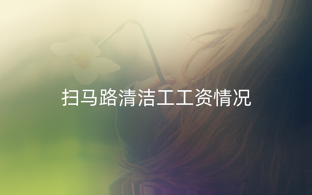 扫马路清洁工工资情况
