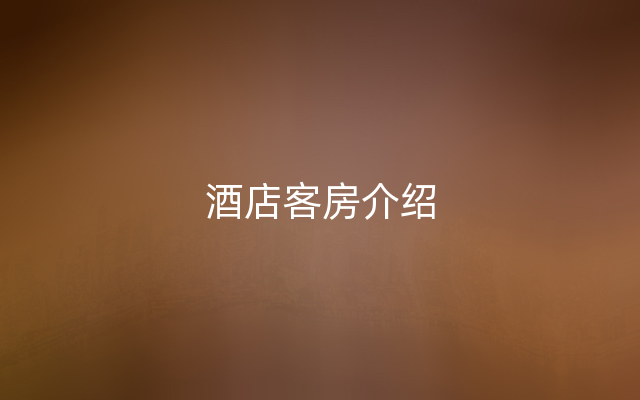 酒店客房介绍