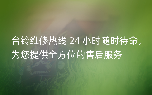 台铃维修热线 24 小时随时待命，为您提供全方位的售后服务